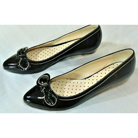 NEW AK ANN KLEIN AKADELIE PATENT LEATHER BLACK 8.5 - Picture 2 of 6